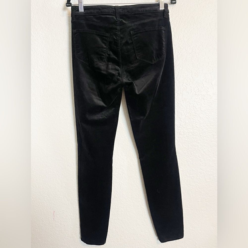 L'AGENCE jeans Marguerite black Velvet High Rise Skinny Pants 27 - Picture 3 of 5